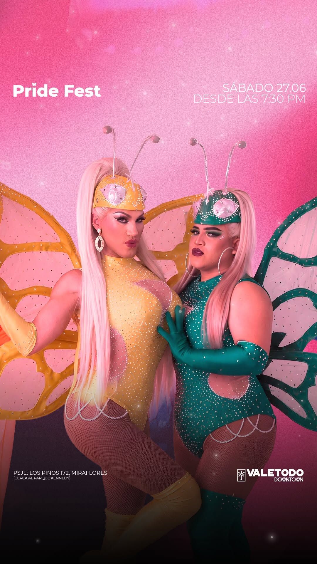 Este Pride Fest no solo se celebra… se transforma 🦋✨
Una noche donde el brillo,