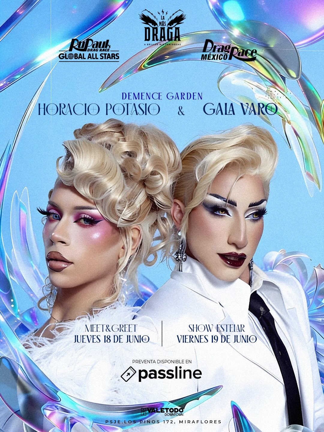 Dos reinas. Dos noches. Una fantasía que llega desde el universo drag 💎

Demen