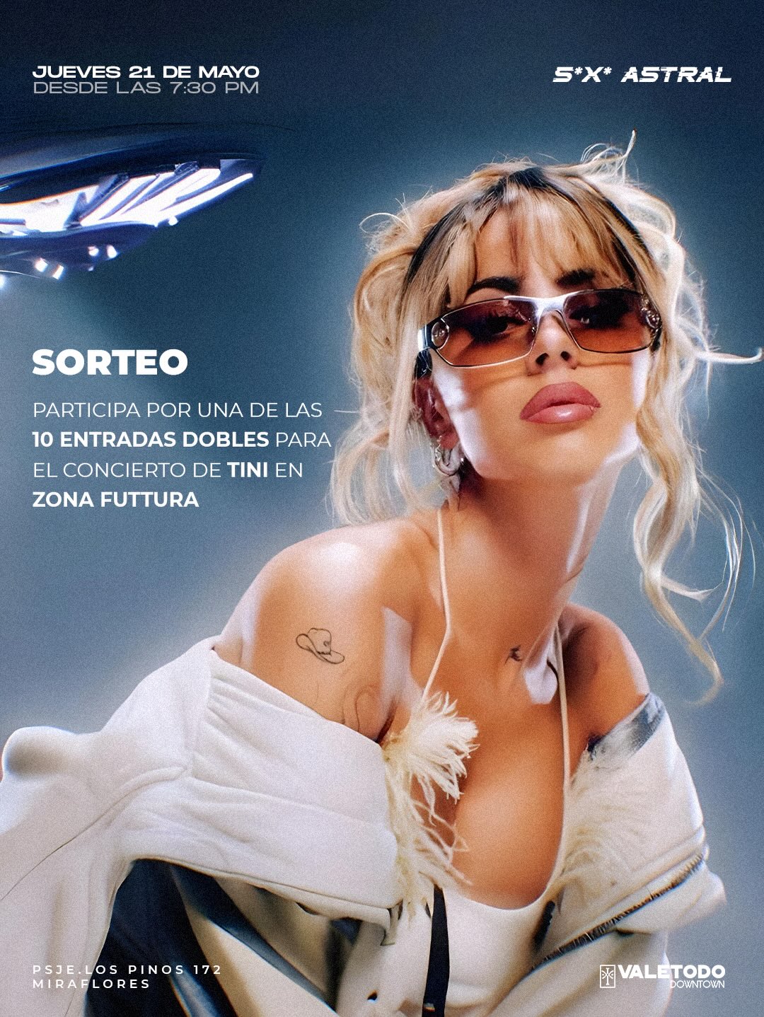 ¿Te imaginas vivir el concierto de Tini en Zona Futura?

En Valetodo Downtown 
