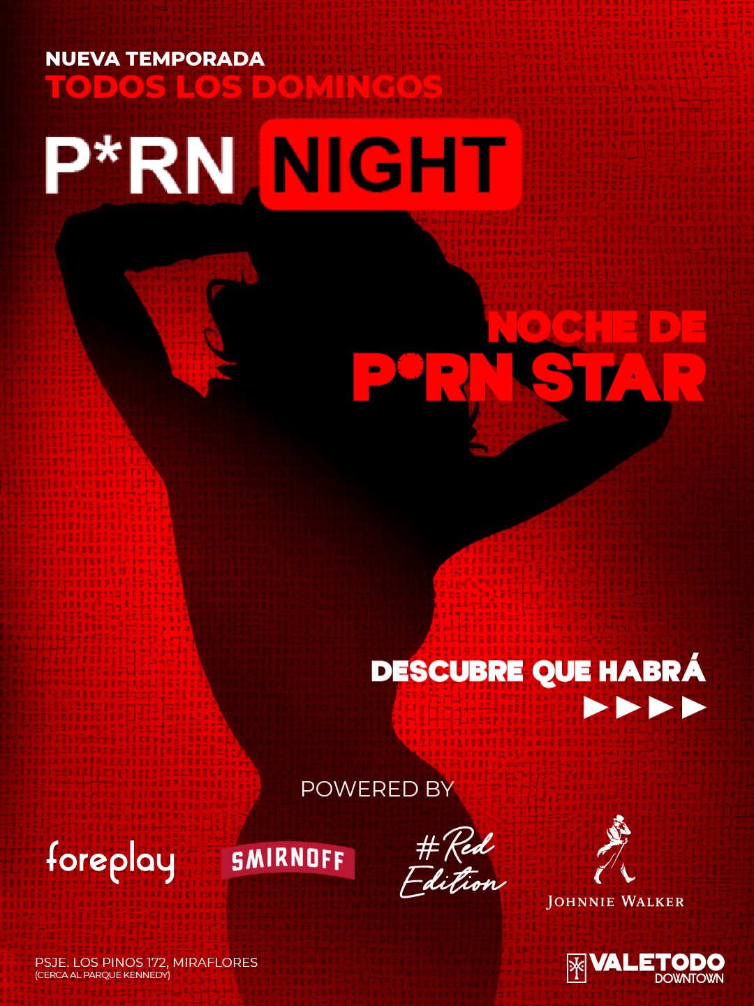 P*RN NIGHT
Todo los domingos de mayo
Ven y diviértete con nosotros 🔥❤️