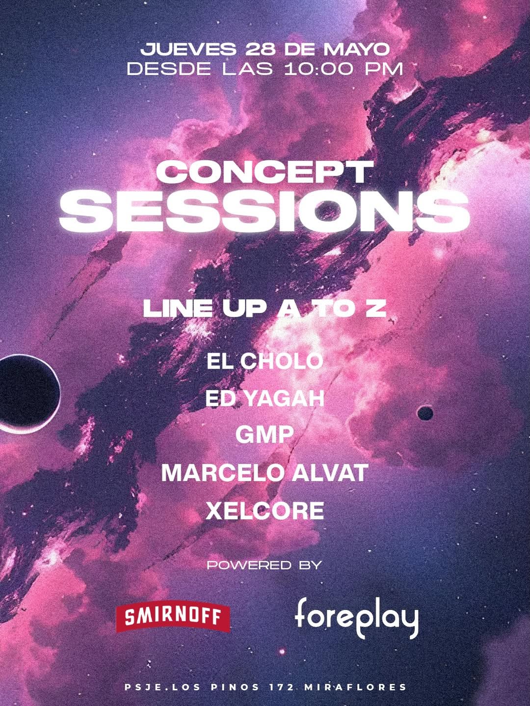 La galaxia tiene su propio ritmo y se baila en las Concept Sessions. 🌌🎛️

Este